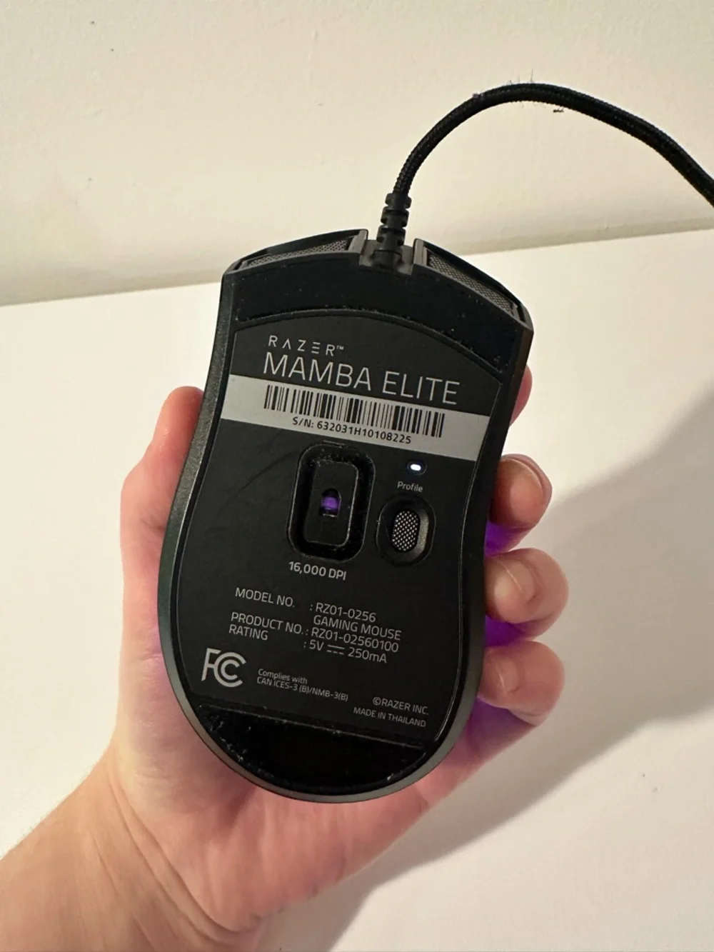 Razer Mamba Elite Wired Gaming Mouse with RGB Lighting & Programmable Buttons